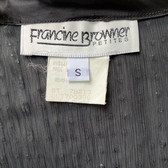 VTG 90s Y2K Petites Top Small Wrap Tie Front Glitter Fairy Whimsigoth Party Glam - Picture 7 of 10